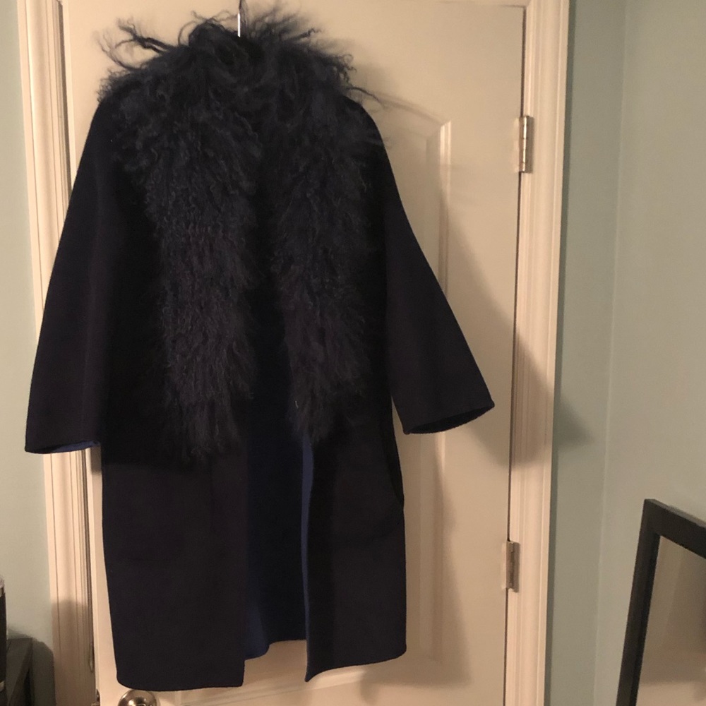 Reversible Blue Zac Zac Posen Coat